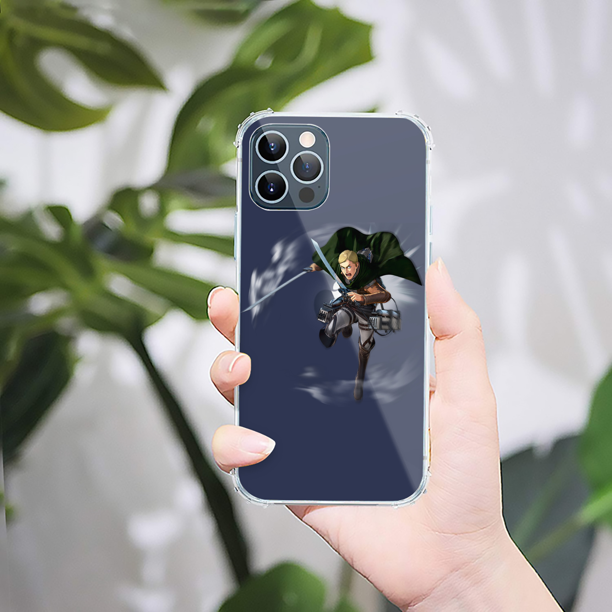 （画像用） 進撃の巨人 エルヴィン・スミス Attack on Titan Erwin Smith 【iPhone 12シリーズ対応】透明スマホケース（クリアソフトケース）